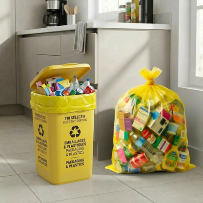 Sac poubelle jaune 30L
